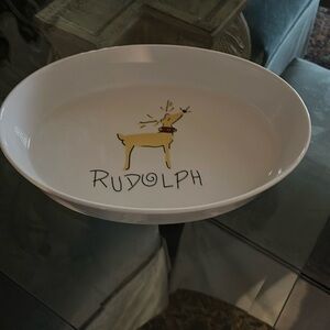 Pottery Barn Reindeer oval casserole dish